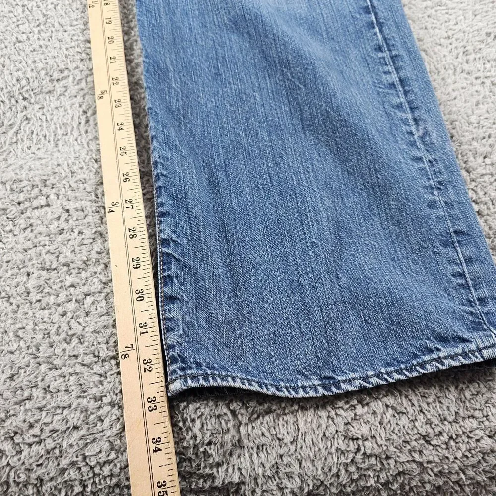 Ralph Lauren Jeans Mens 38x33 Blue Thompson Relaxed Loose Straight Distressed